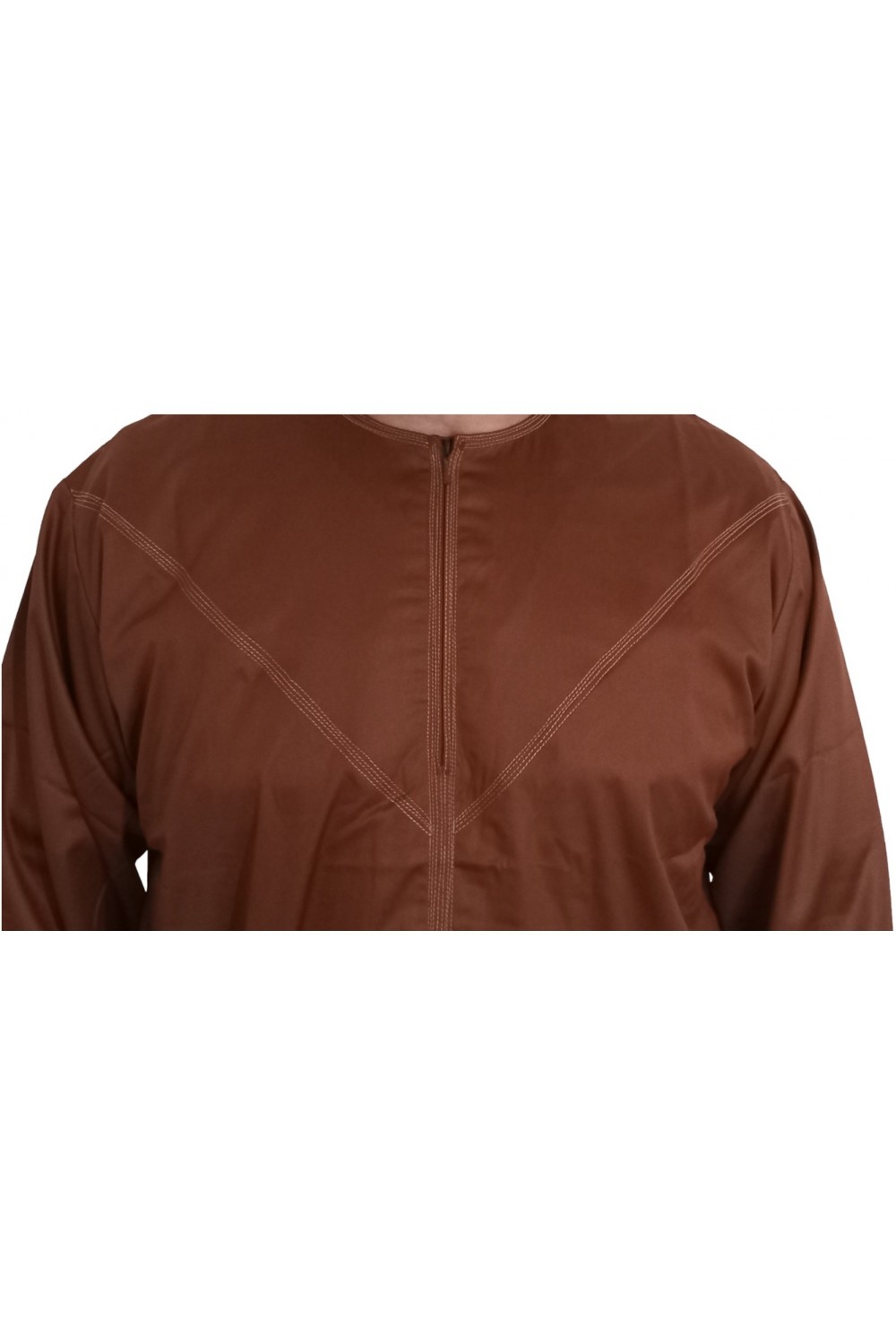 Emiratische Qamis in Kostbare Satijn - Lange Mouwen | Sultan-Qamis Homme-Safwa Boutique