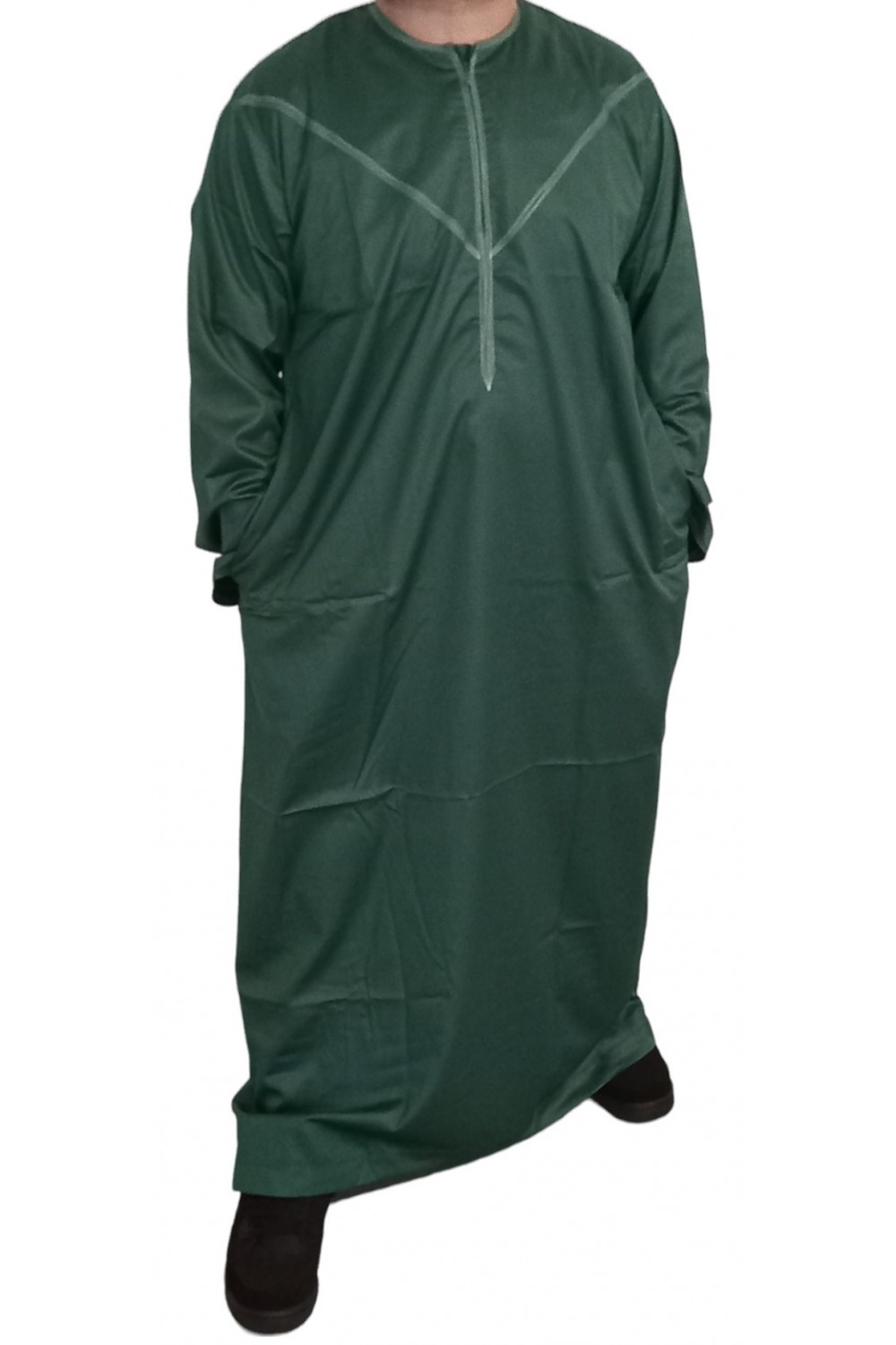 Qamis Emirati in Satin Prezioso - Maniche Lunghe | Sultan-Qamis Homme-Safwa Boutique