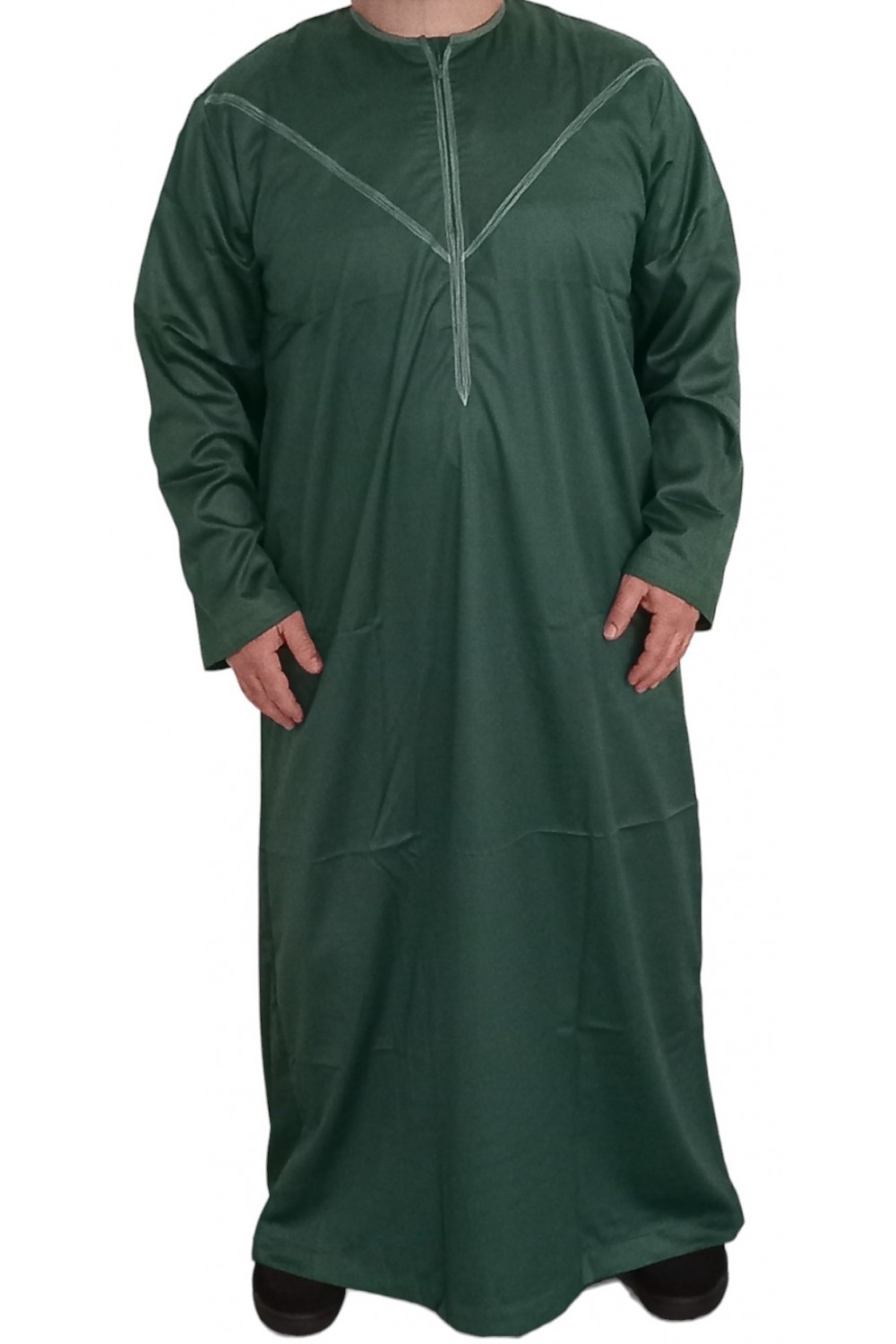 Qamis Emirati in Satin Prezioso - Maniche Lunghe | Sultan-Qamis Homme-Safwa Boutique