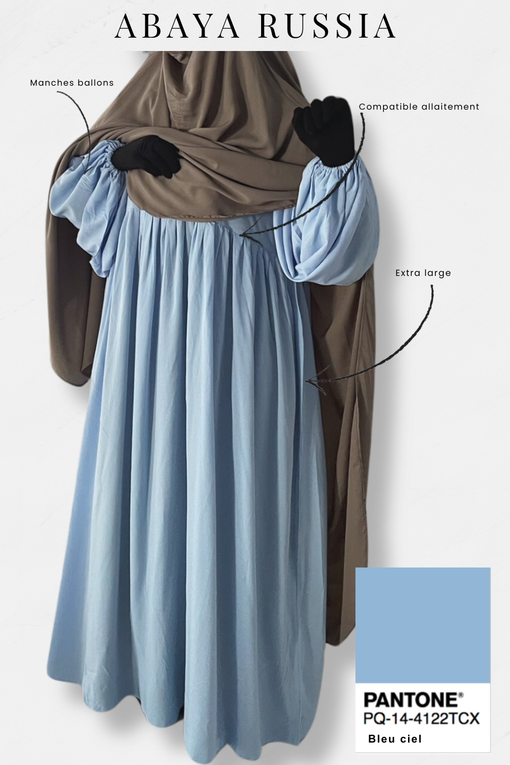 Abaya Ryssland Puffärmar - Dar Al Iman-Abaya & Robe-Safwa Boutique