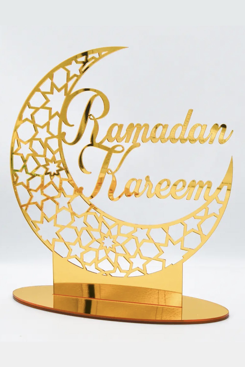 Akryl bordsdekoration - Ramadan Kareem 2025, islamiskt mönster-Décorations Aïd & Ramadan-Safwa Boutique