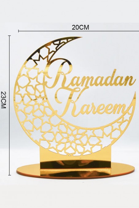 Akryl borddekoration - Ramadan Kareem 2025, islamisk motiv-Décorations Aïd & Ramadan-Safwa Boutique