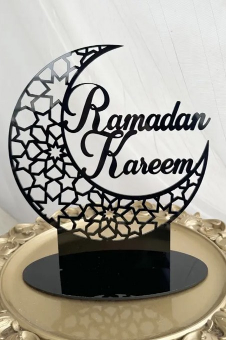 Akryl borddekorasjon - Ramadan Kareem 2025, islamsk mønster-Décorations Aïd & Ramadan-Safwa Boutique