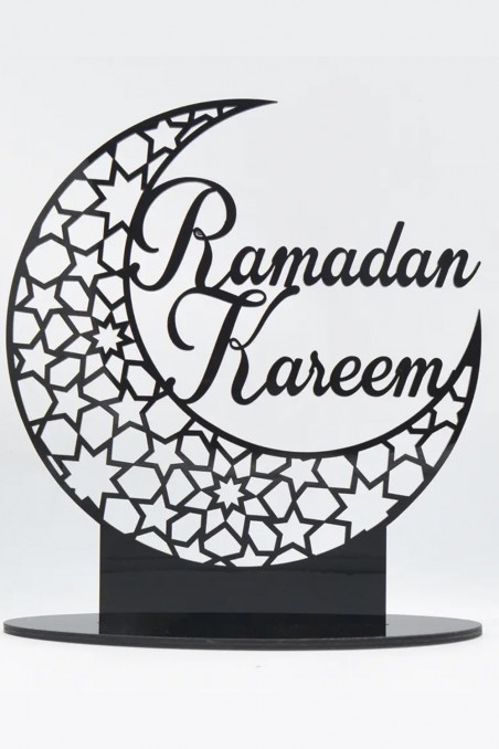 Decoração de mesa em acrílico - Ramadan Kareem 2025, motivo islâmico-Décorations Aïd & Ramadan-Safwa Boutique