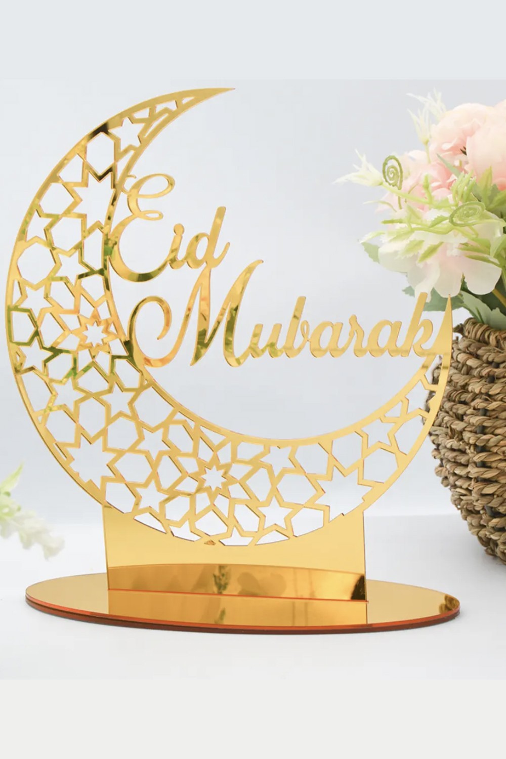 Decoração de mesa islâmica em acrílico - Eid Mubarak 2025-Décorations Aïd & Ramadan-Safwa Boutique