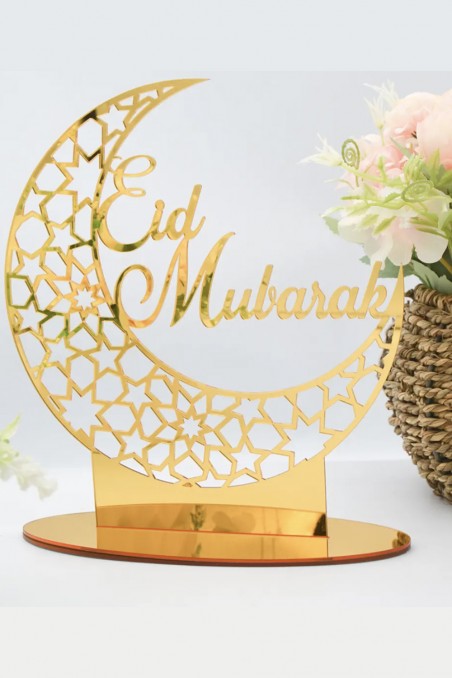 Islamisk akryl borddekoration - Eid Mubarak 2025-Décorations Aïd & Ramadan-Safwa Boutique