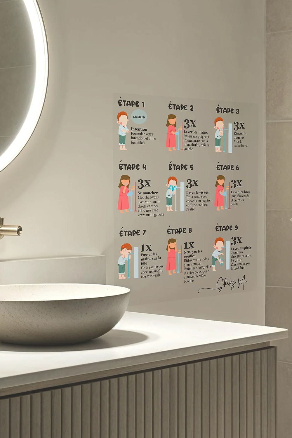 Apprends le wudu avec hamza et hawa - Stickyme-Livres Enfants-Safwa Boutique