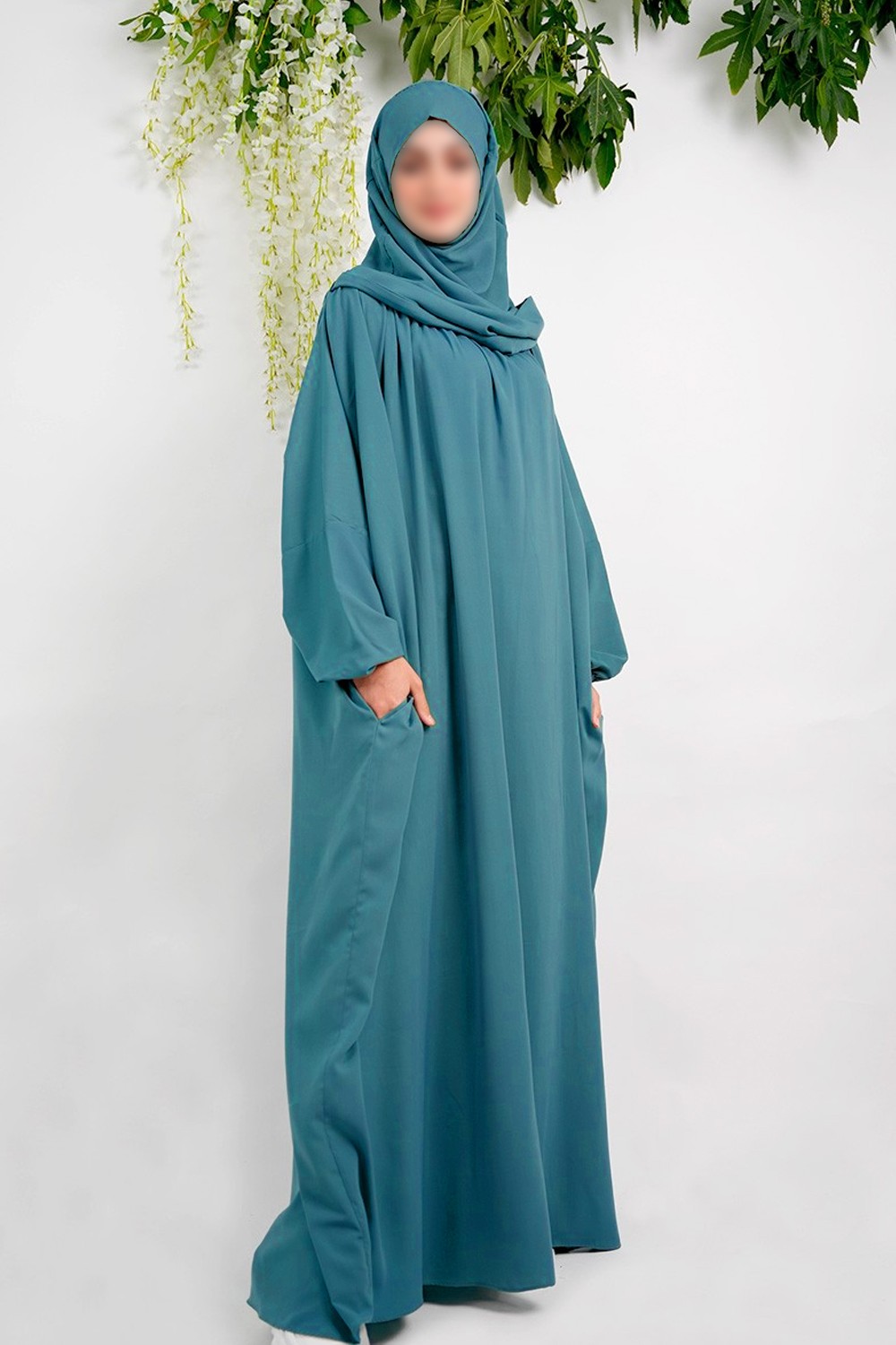 Abaya Jilbab Ajman con Sciarpa - Eleganza & Comfort | Moultazimoun-Abaya & Robe-Safwa Boutique