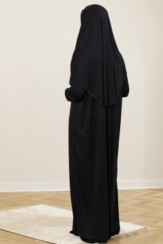 Vestido de oração com Hijab integrado