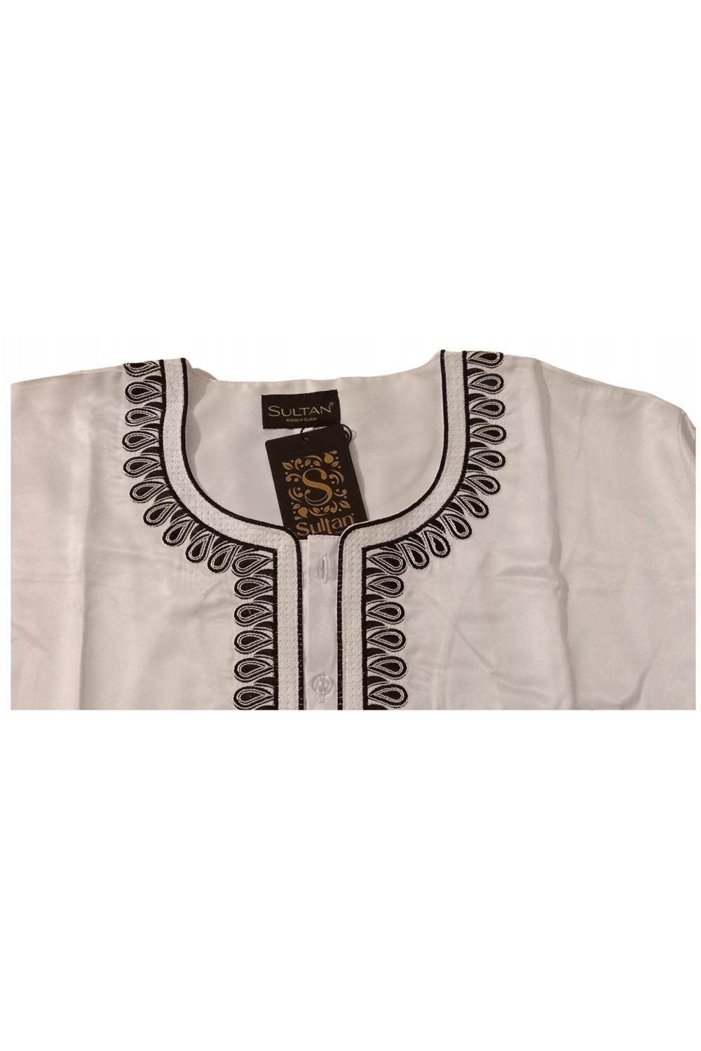 Qamis Sultan Klassisk Brodert - Lange Ermer | Sultan-Qamis Homme-Safwa Boutique