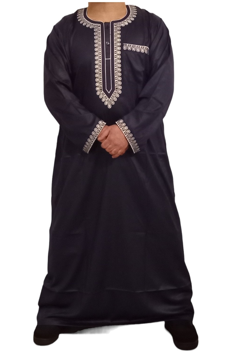 Qamis Sultan Klassisk Brodert - Lange Ermer | Sultan-Qamis Homme-Safwa Boutique