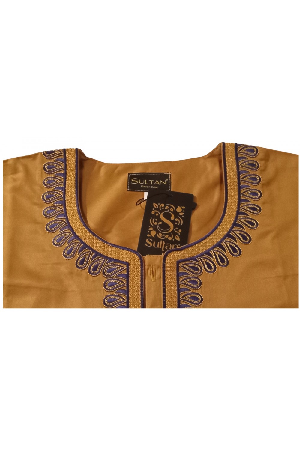 Qamis Sultan Clásico Bordado - Mangas Largas | Sultan-Qamis Homme-Safwa Boutique
