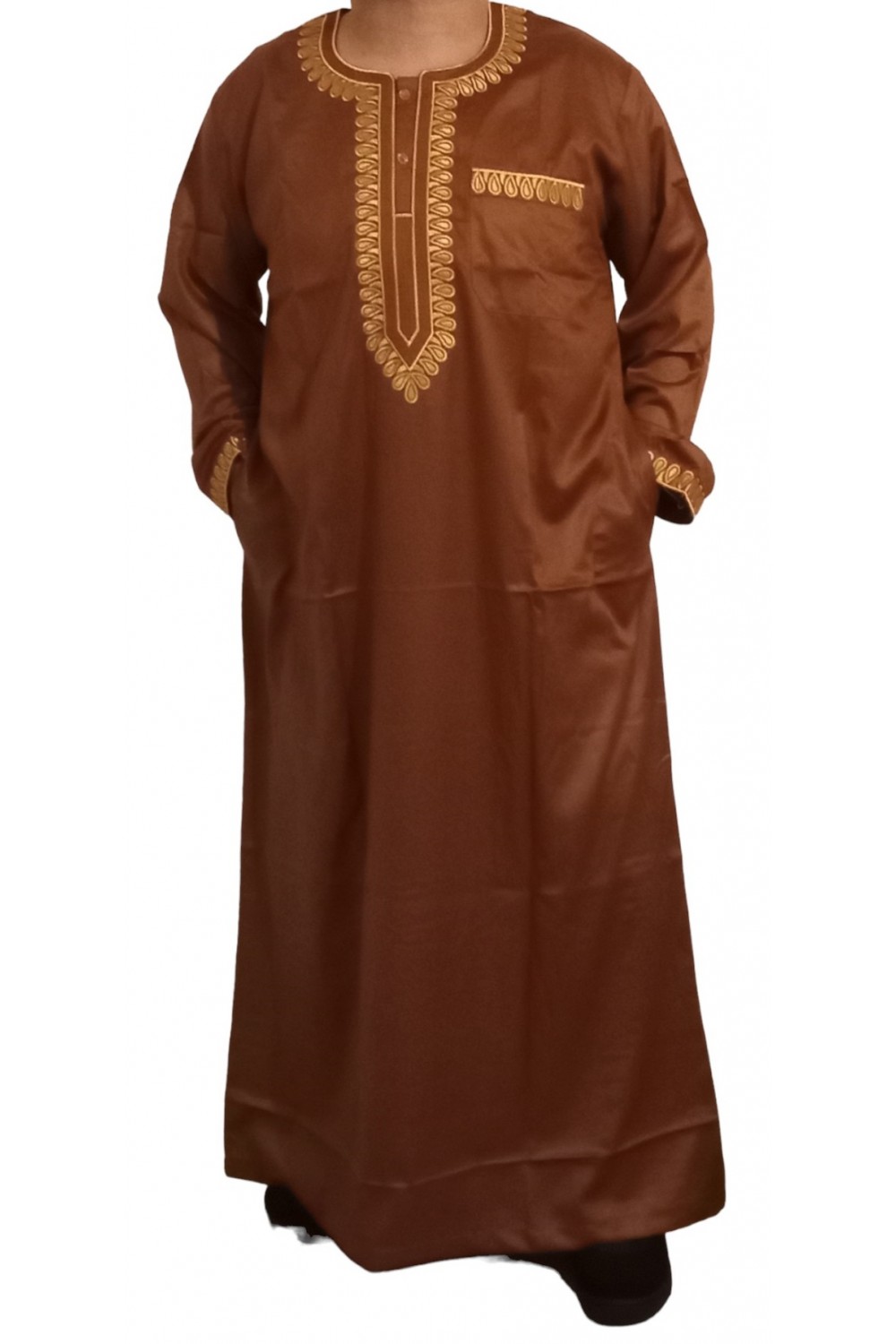 Qamis Sultan Clásico Bordado - Mangas Largas | Sultan-Qamis Homme-Safwa Boutique