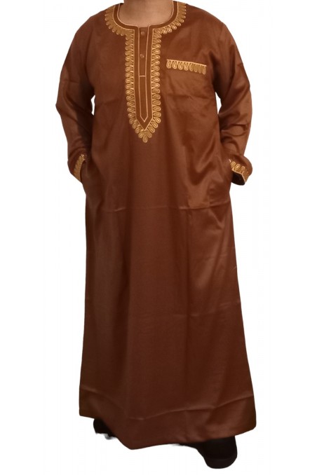 Qamis Sultan Clásico Bordado - Mangas Largas | Sultan-Qamis Homme-Safwa Boutique