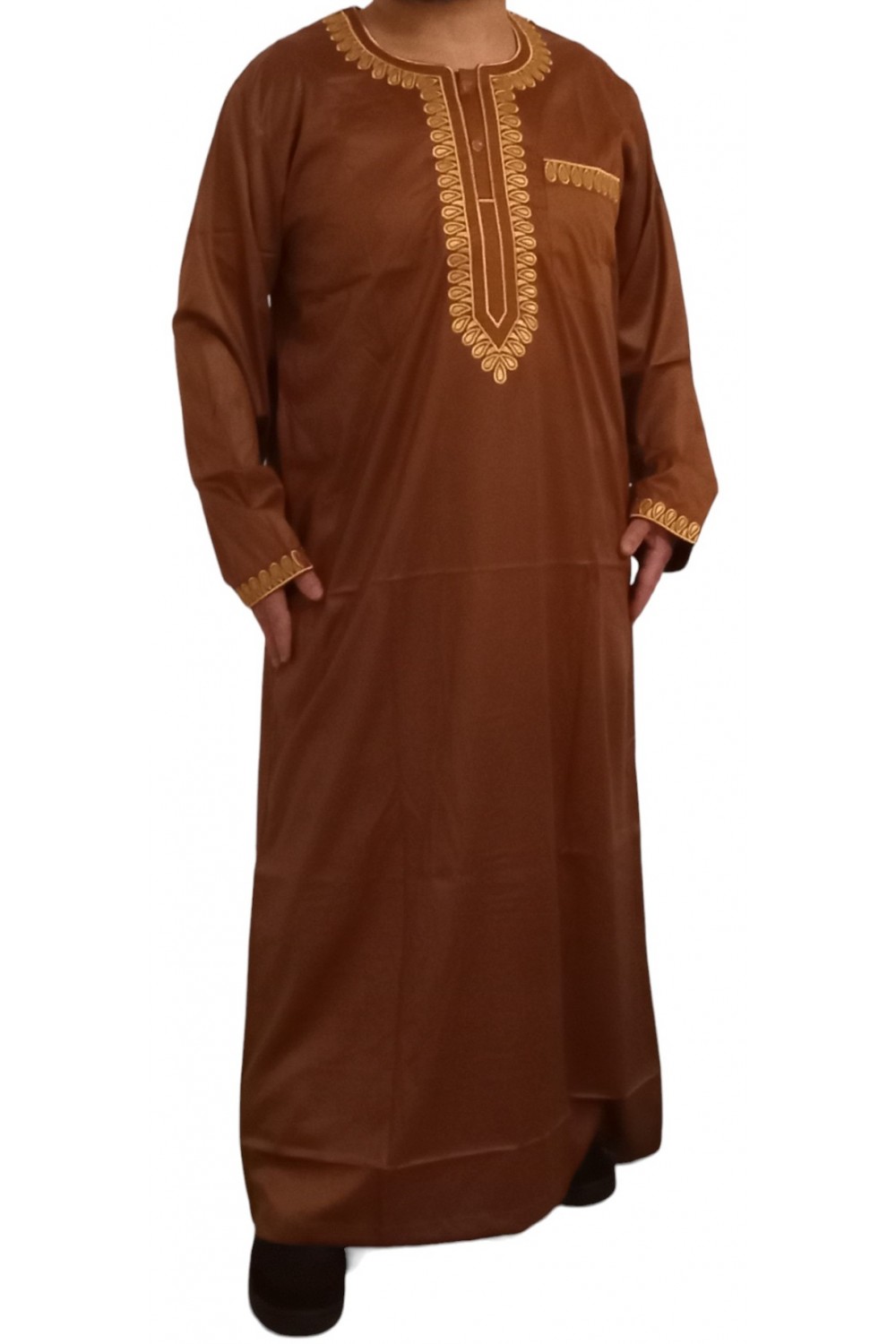 Klassisk Sultan Qamis Broderad - Långärmad | Sultan-Qamis Homme-Safwa Boutique