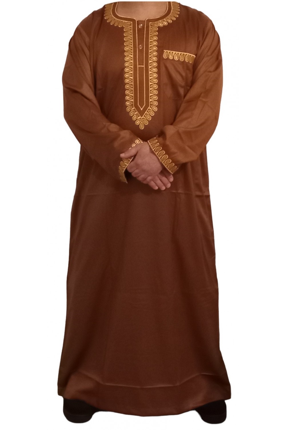 Qamis Sultan Clásico Bordado - Mangas Largas | Sultan-Qamis Homme-Safwa Boutique