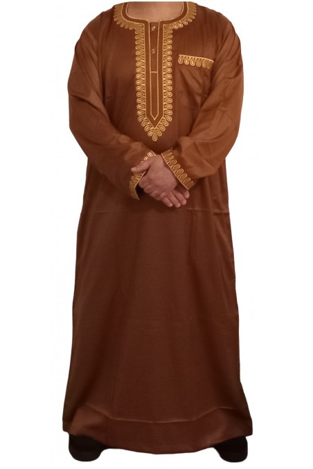 Qamis Sultan Clássico Bordado - Mangas Compridas | Sultan-Qamis Homme-Safwa Boutique