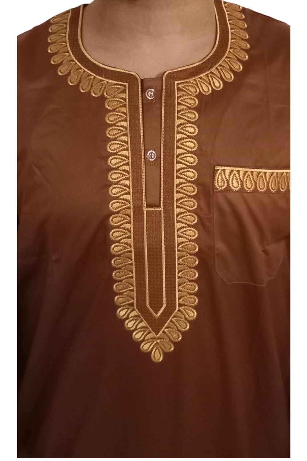 Klassieke Geborduurde Sultan Qamis - Lange Mouwen | Sultan-Qamis Homme-Safwa Boutique