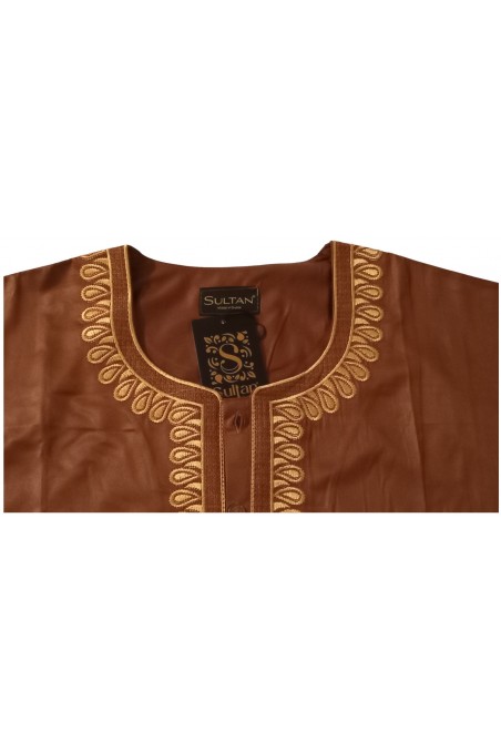 Klassisk Sultan Qamis Broderad - Långärmad | Sultan-Qamis Homme-Safwa Boutique
