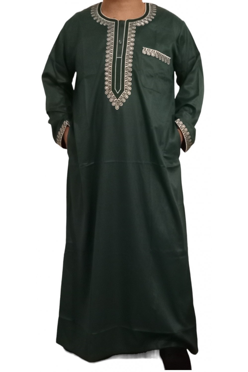 Qamis Sultan Klassisk Brodert - Lange Ermer | Sultan-Qamis Homme-Safwa Boutique