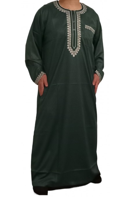 Qamis Sultan Classico Ricamato - Maniche Lunghe | Sultan-Qamis Homme-Safwa Boutique