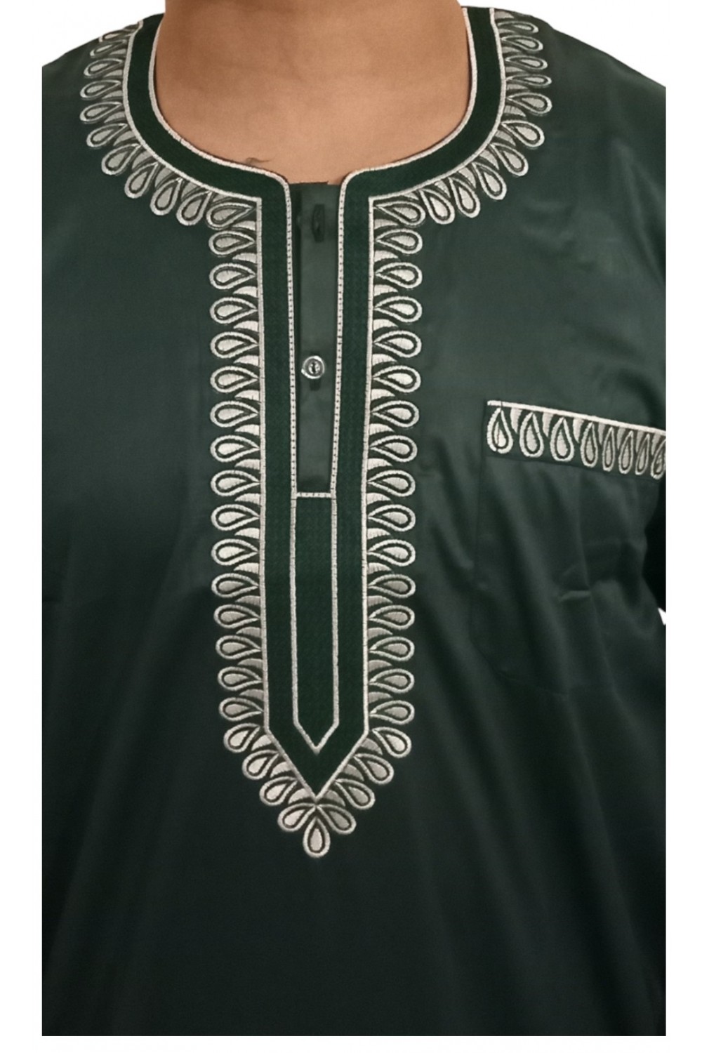 Qamis Sultan Klassisk Brodert - Lange Ermer | Sultan-Qamis Homme-Safwa Boutique