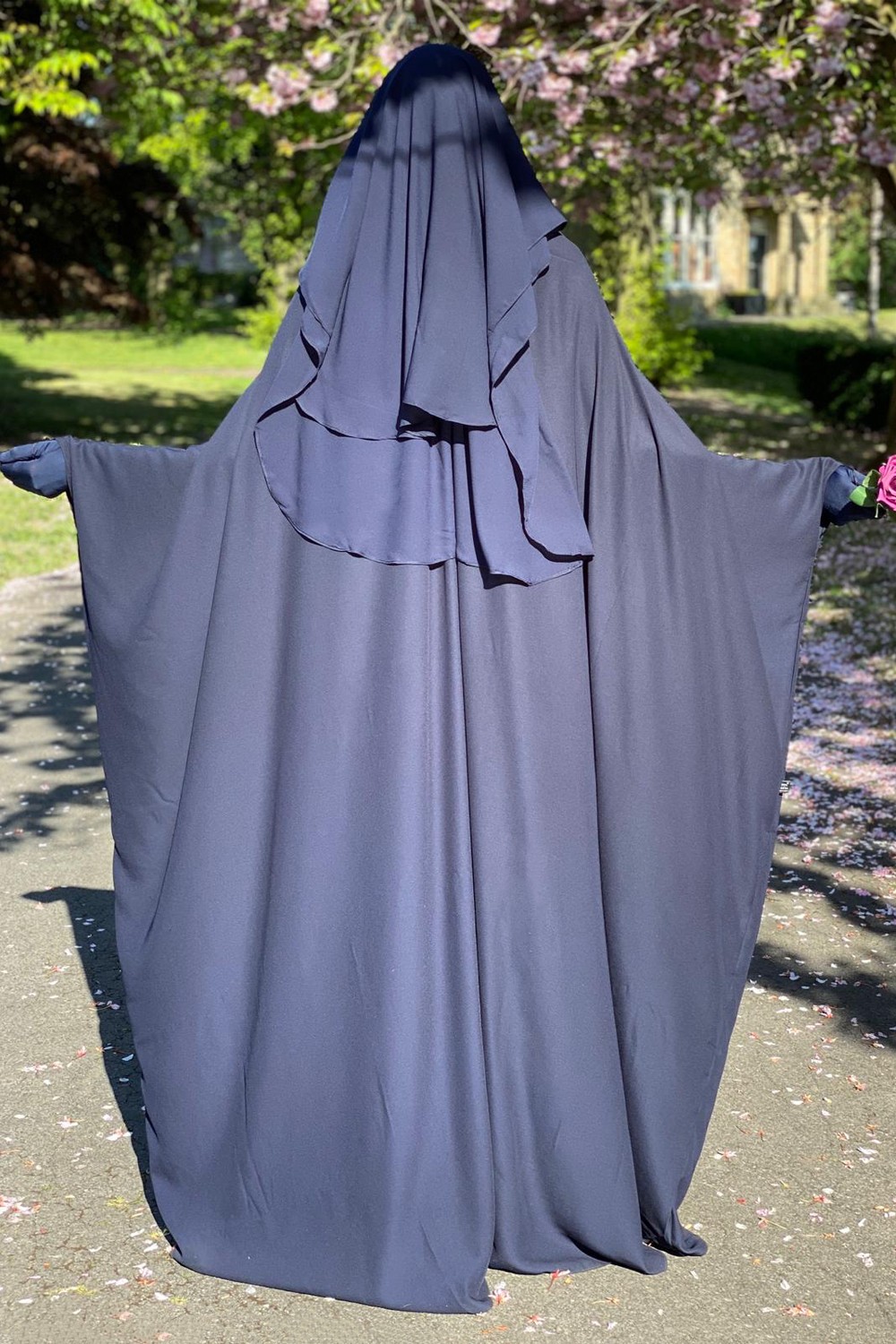 Niqab com 3 véus, estilo boné, 95 cm Umm Hafsa-Niqab & Sitar-Safwa Boutique