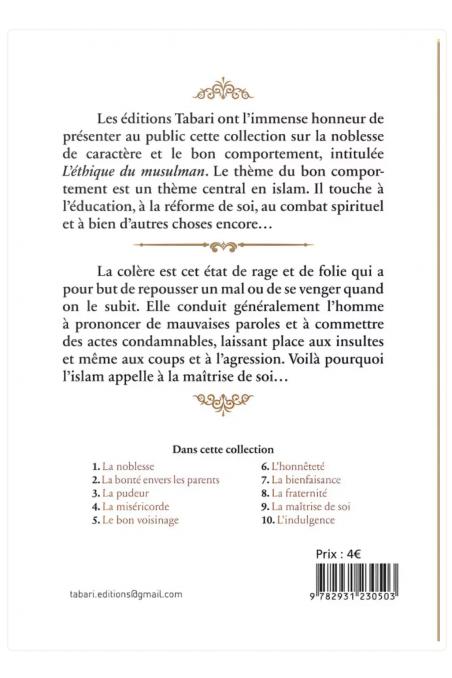 La maîtrise de soi de 'Abd al Razzâq al Badr – Éditions TABARI-Rappels & Invocations-Safwa Boutique