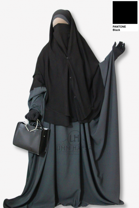 Niqab de 2 Piezas con Clips 1,5 m Umm Hafsa-Niqab & Sitar-Safwa Boutique