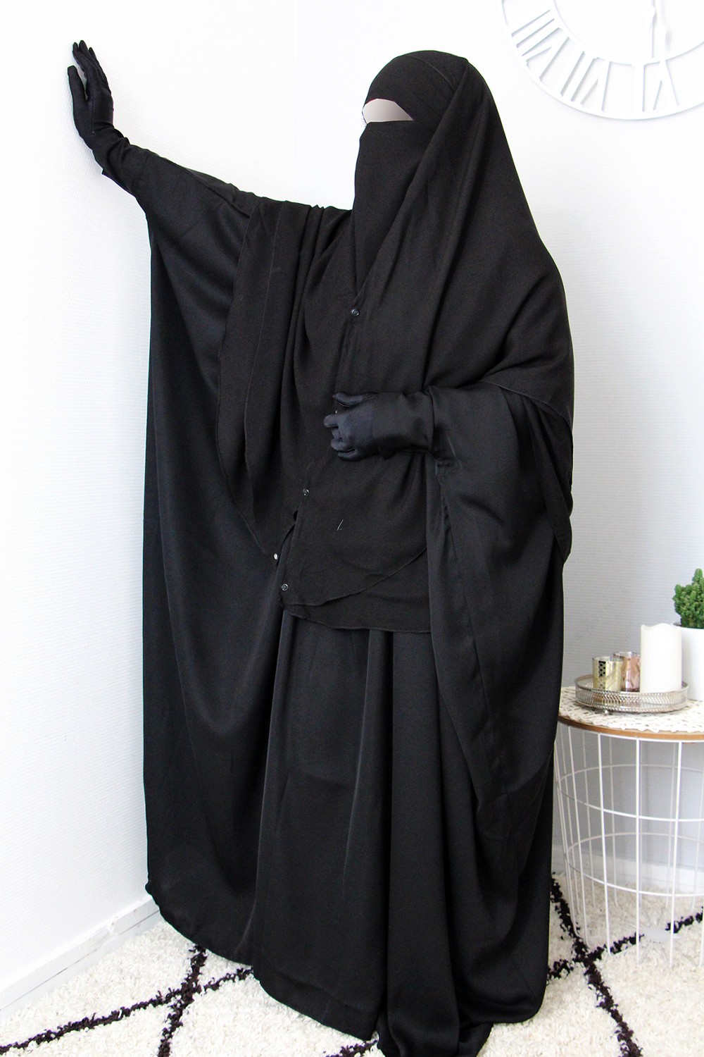 Niqab 2 Peças com Clips 1,5 m Umm Hafsa-Niqab & Sitar-Safwa Boutique