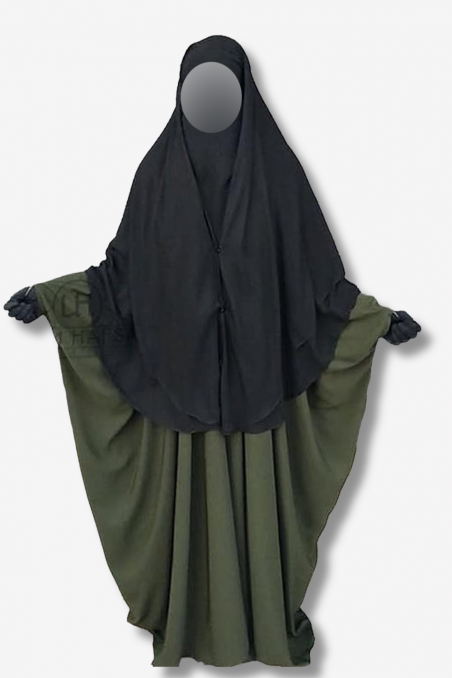 2-delad Clip Niqab 1,5 m Umm Hafsa-Niqab & Sitar-Safwa Boutique