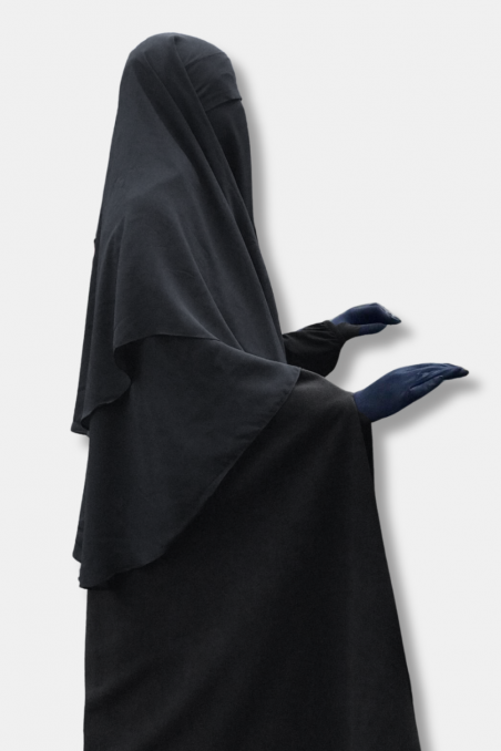 Tvådelad niqab med clips 1,25 m – Umm Hafsa-Niqab & Sitar-Safwa Boutique