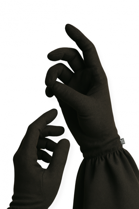 Umm Hafsa Touchscreen-Handschuhe – Extra Lang-Socken & Handschuhe-Safwa Boutique