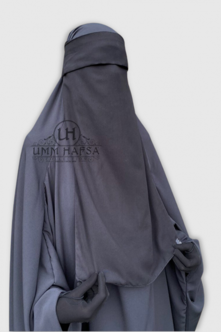 Niqab, 1 huntu, lippalakki-malli, 60 cm Umm Hafsa-Niqab & Sitar-Safwa Boutique