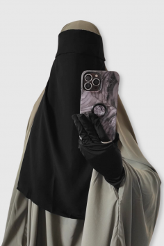 Niqab med 1 slør, kasket-model, 60 cm Umm Hafsa 2
