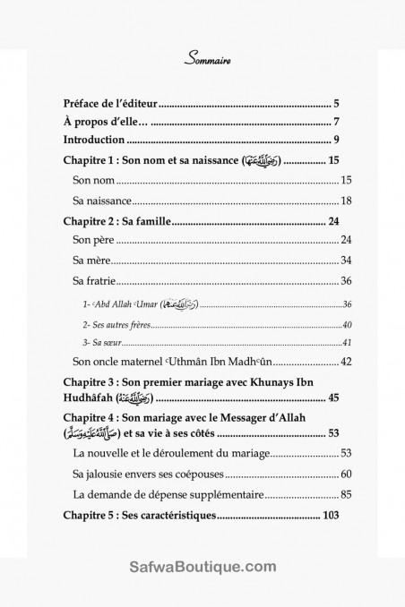 HAFSA La madre dei credenti - Edizioni AL IMAM-Histoire & Biographie-Safwa Boutique