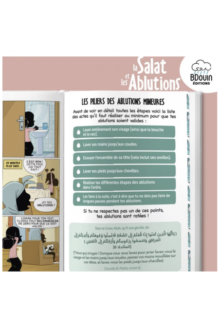 Mini Illustrerad Guide: Salat och Ablutioner (Tjejversion) - Bdouin Utgåvor-Livres Enfants-Safwa Boutique