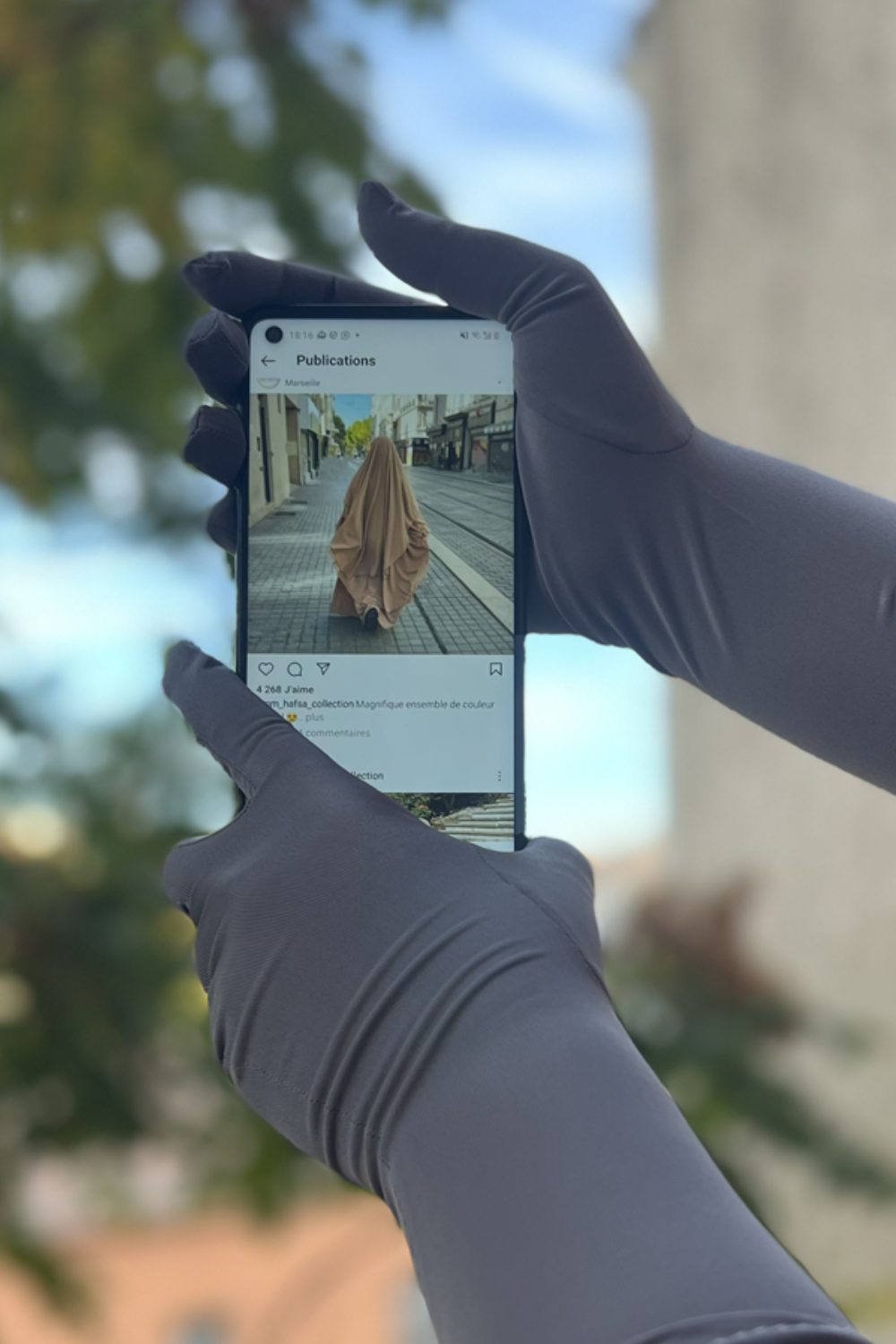 Umm Hafsa Touchscreen-handsker – Ekstra Lange-Mis-Bas & Gant-Safwa Boutique