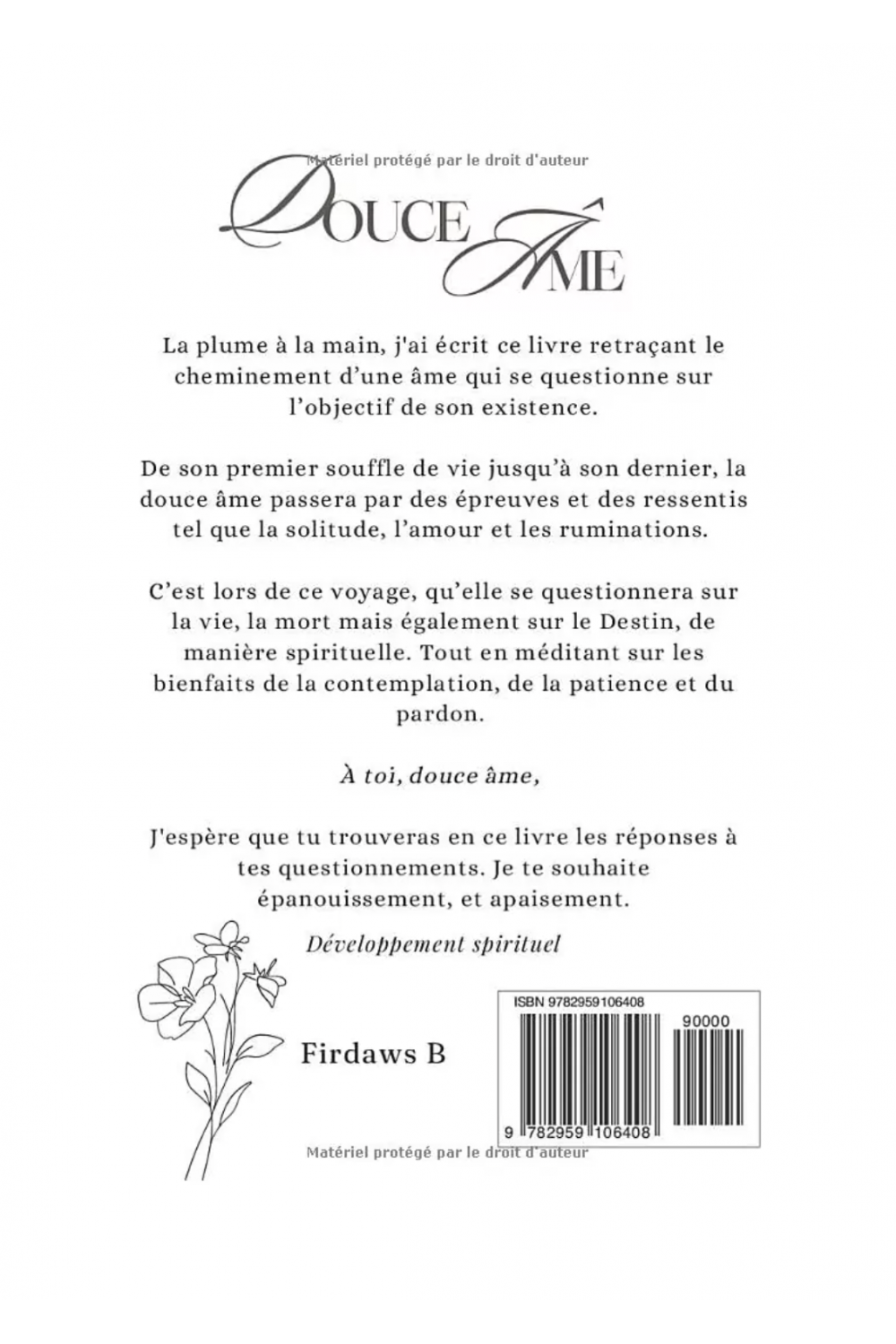 Douce âme - Firdaws B-Rappels & Invocations-Safwa Boutique