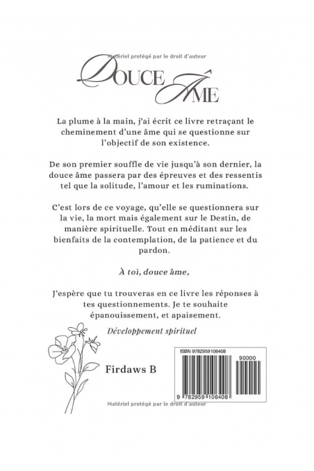 Douce âme - Firdaws B-Rappels & Invocations-Safwa Boutique