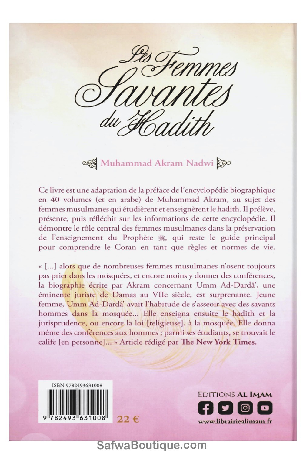 De lærde kvinder i hadith - AL IMAM-udgaver-Femme musulmane-Safwa Boutique