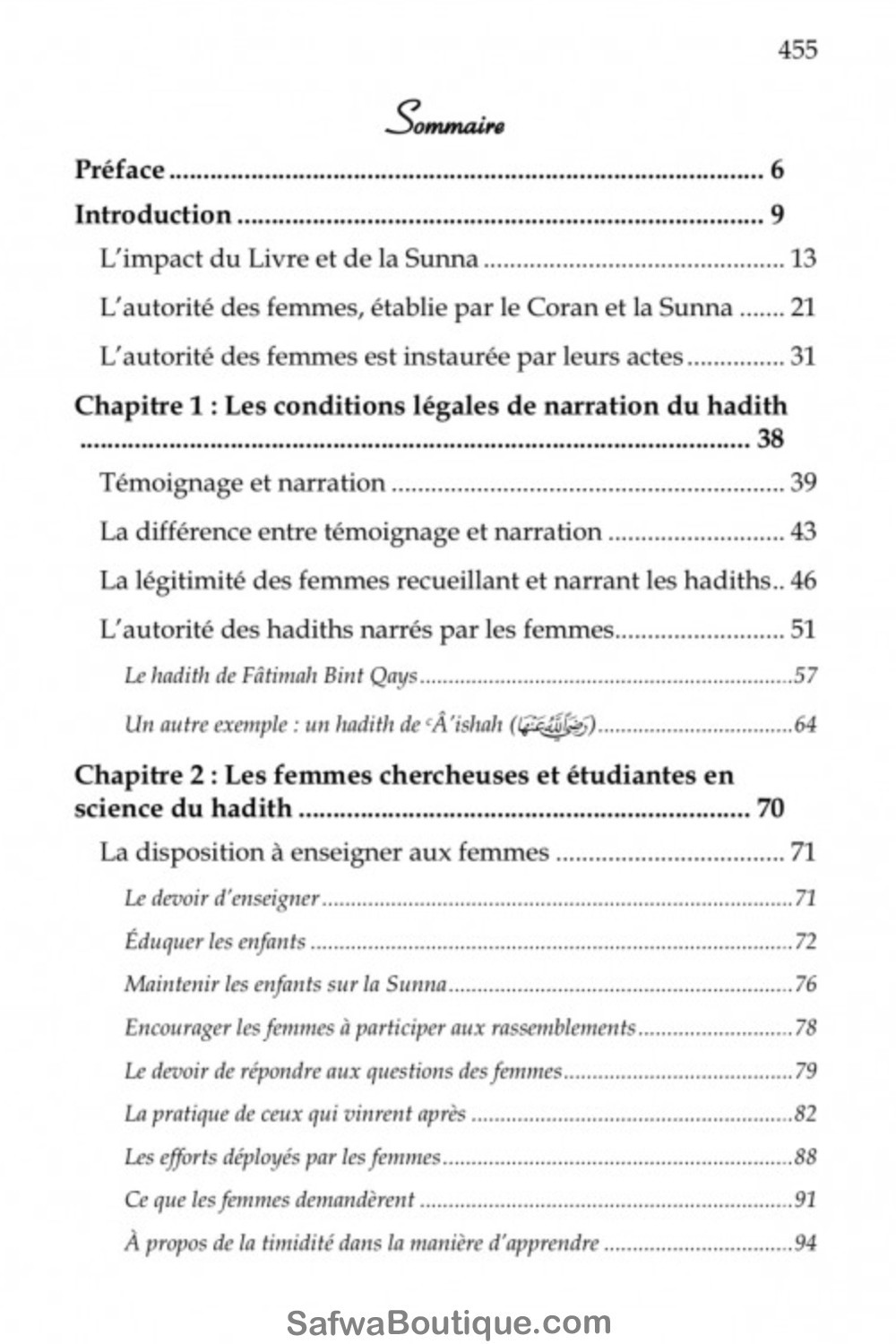 As mulheres sábias do hadith - Edições AL IMAM-Femme musulmane-Safwa Boutique