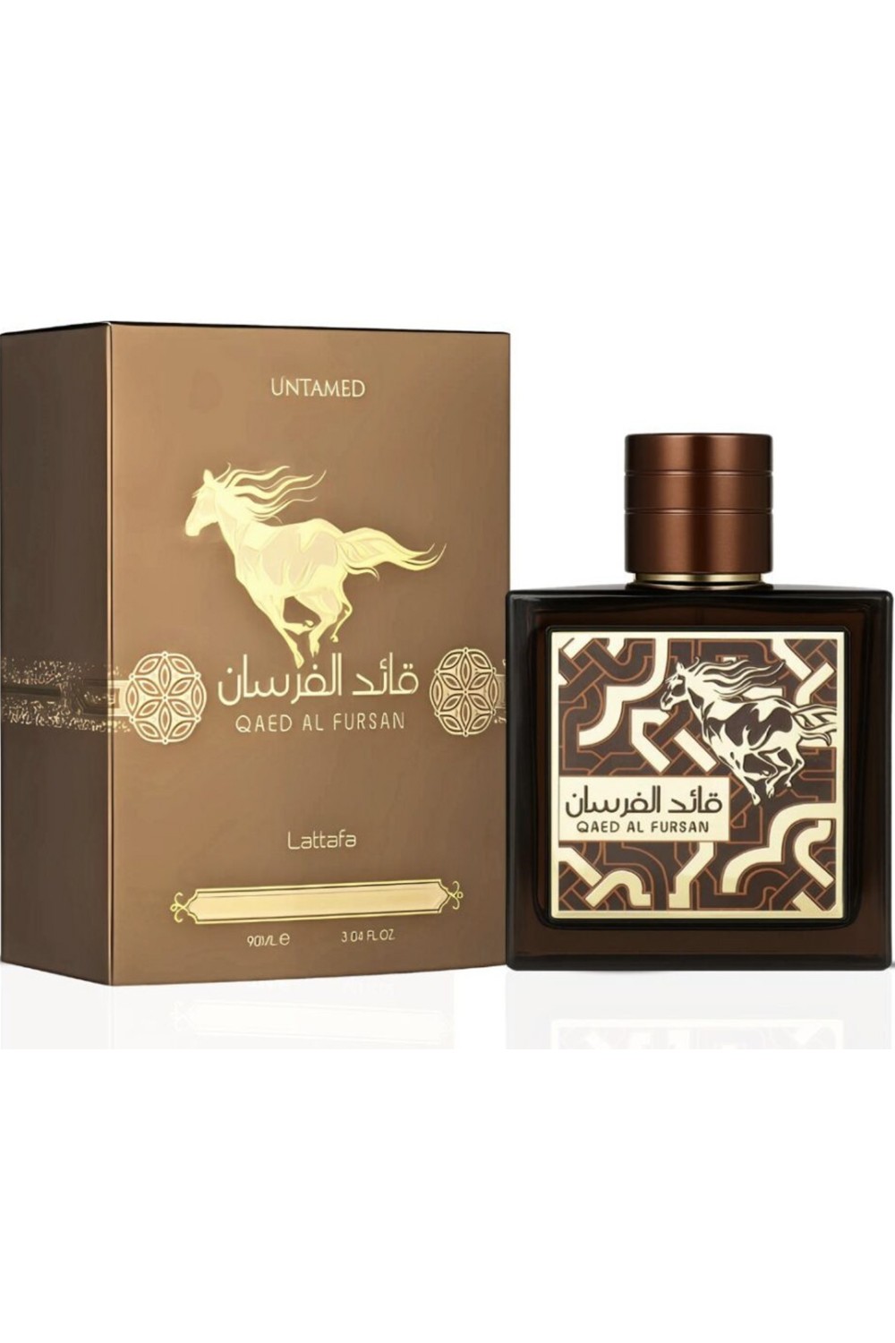 Água de Perfume Qaed Al Fursan Untamed Lattafa 90mL - Perfumes Lattafa Dubai-Parfums Dubaï-Safwa Boutique