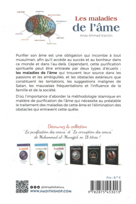 Anas Ahmad Karzûnin sielun sairaudet - oireet, syyt ja hoidot - Al-Hadith-kustannus-Rappels & Invocations-Safwa Boutique