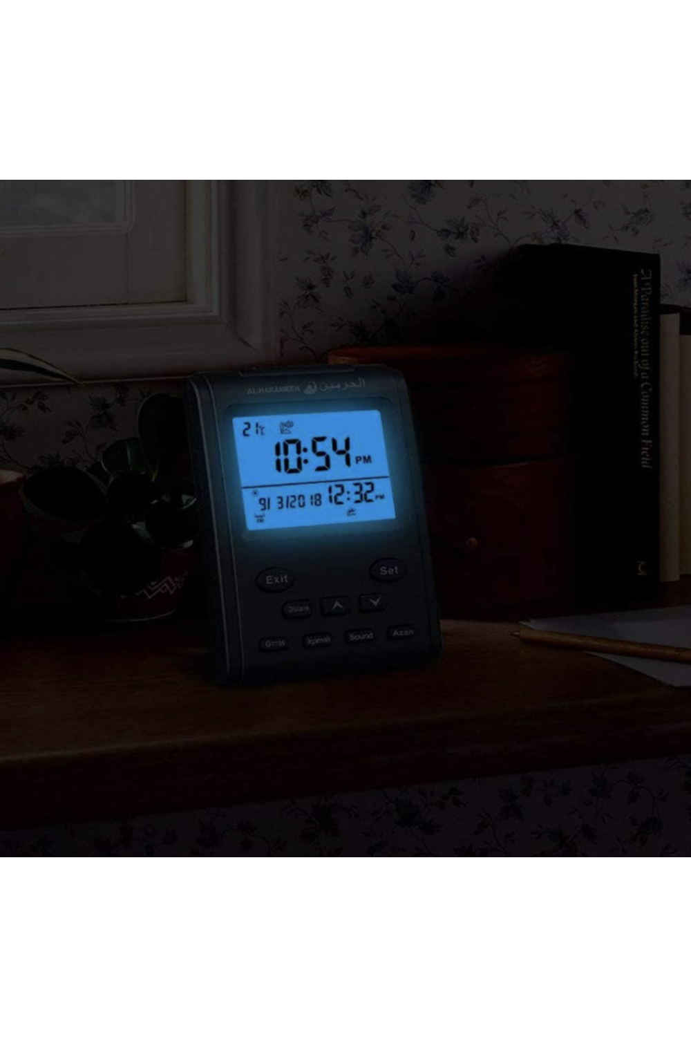 Orologio Adhan AL-HARAMEEN HA-3011, Orologio da scrivania con orari Azan, sveglia digitale musulmana-Montre & Horloge Adhan-Safwa Boutique