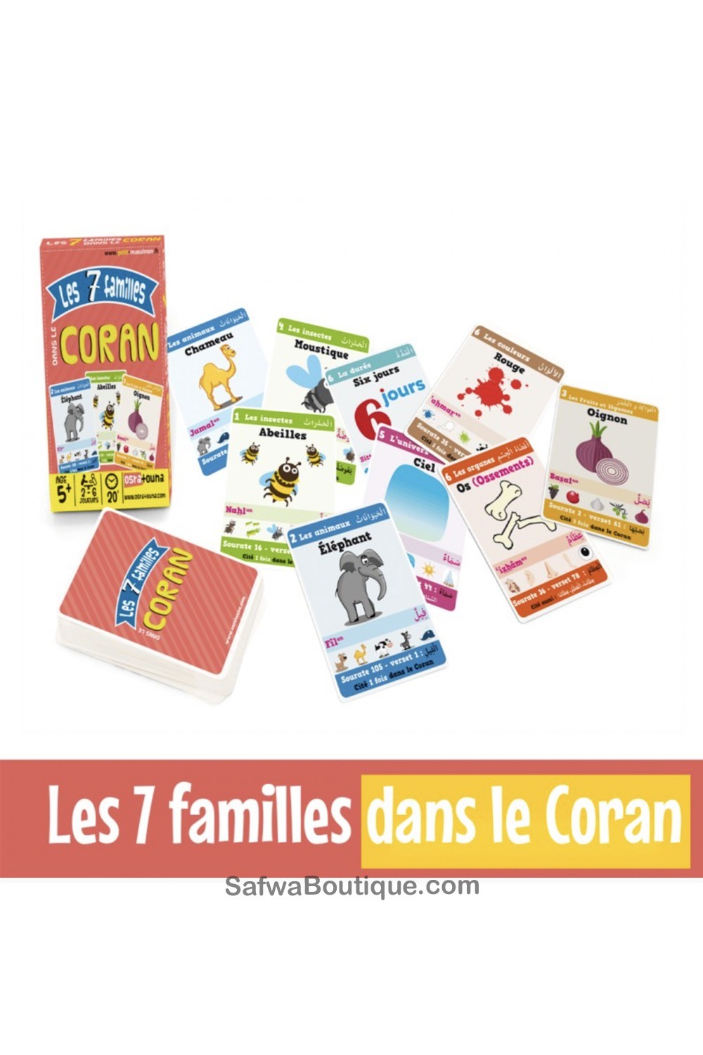 Juego de 7 familias en el Corán (2 a 6 jugadores - Desde 5 años) - Osratouna-Jeux de société-Safwa Boutique