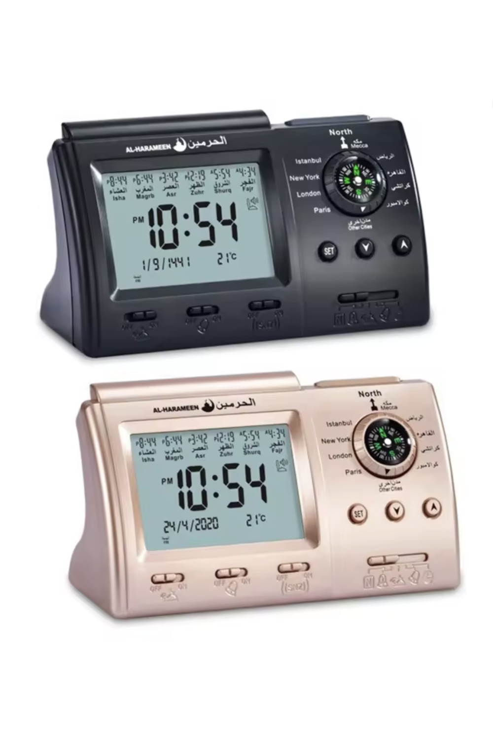 Adhan Ur AL-HARAMEEN HA-3005, Bønnetidsur Azan digital muslimsk vækkeur-Montre & Horloge Adhan-Safwa Boutique