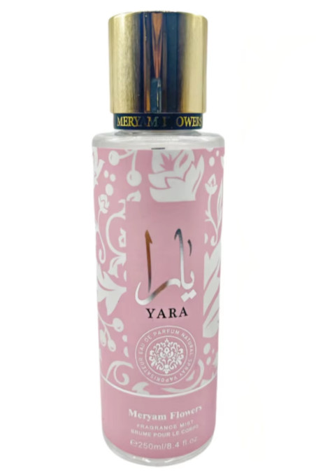 Yara Rose Duftende Tåge 250 ml - Meryam Flowers | Blomsteragtig Gourmet og Vanilje Tåge-Parfum oriental-Safwa Boutique