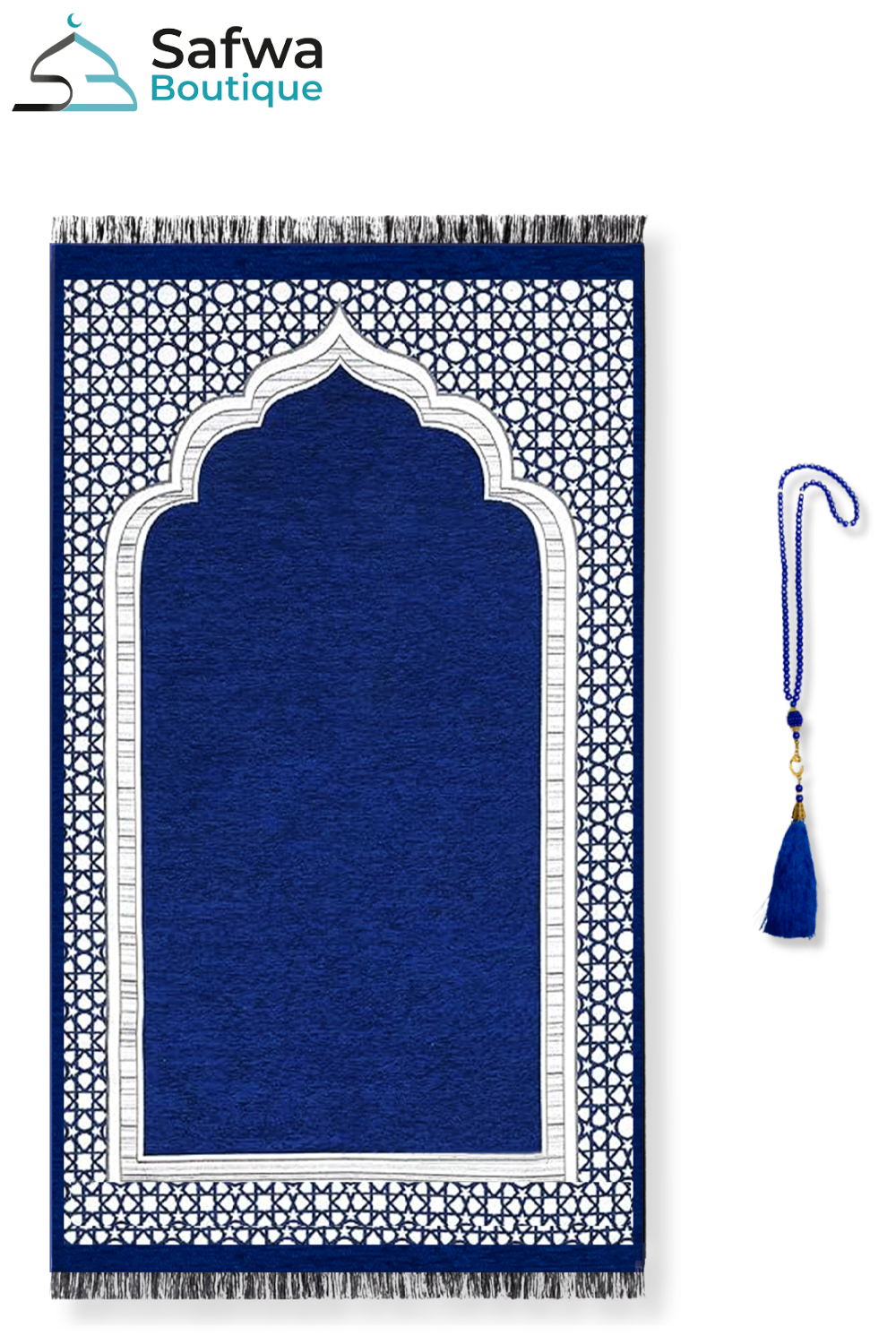 Elegantti Läpinäkyvä Lahjapakkaus - Rukousmatto & Rukousnauha (Tasbih) | Muslim Box-Lahjaideoita-Safwa Boutique