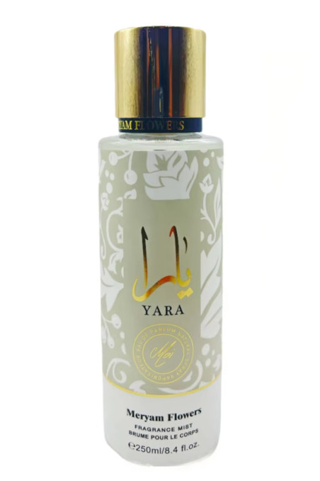 Yara White Perfumed Mist 250 ml - Meryam Flowers | Floral and Gourmet Body Mist-Oriental fragrance-Safwa Boutique